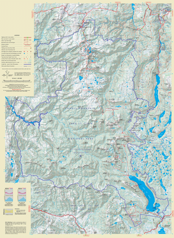 Cradle Mountain Lake St Clair Map Waterproof | ubicaciondepersonas.cdmx ...