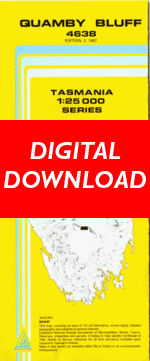 Digital Quamby Bluff 1:25000 Topographic/Cadastral Map