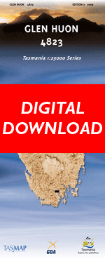 Digital Glen Huon 1:25000 Topographic/Cadastral Map