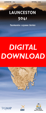 Digital Launceston 1:25000 Topographic/Cadastral Map