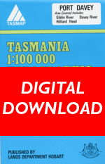 Digital Port Davey 1:100000 Topographic Map