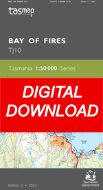 Digital Bay Of Fires 1:50000 Topographic Map