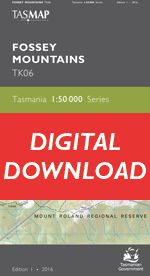 Digital Fossey Mountains 1:50000 Topographic Map