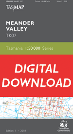 Digital Meander Valley 1:50000 Topographic Map