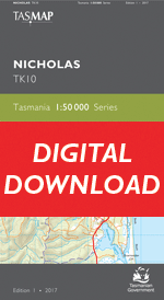 Digital Nicholas 1:50000 Topographic Map 