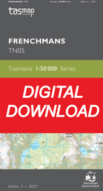 Digital Frenchmans 1:50000 Topographic Map 