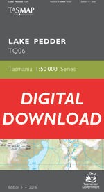 Digital Lake Pedder 1:50000 Topographic Map