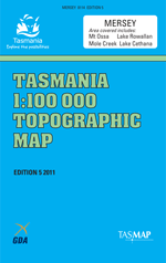 Mersey 1:100000 Topographic Map