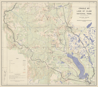 Cradle Mtn Lake St Clair National Park 1950 - Southern Section - Historical Map