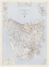 Tasmania 1964 - Historical Map