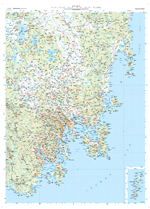 South East 1:250000 Topographic Map (flat)