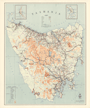 Tourist Map of Tasmania 1952 - Historical Map